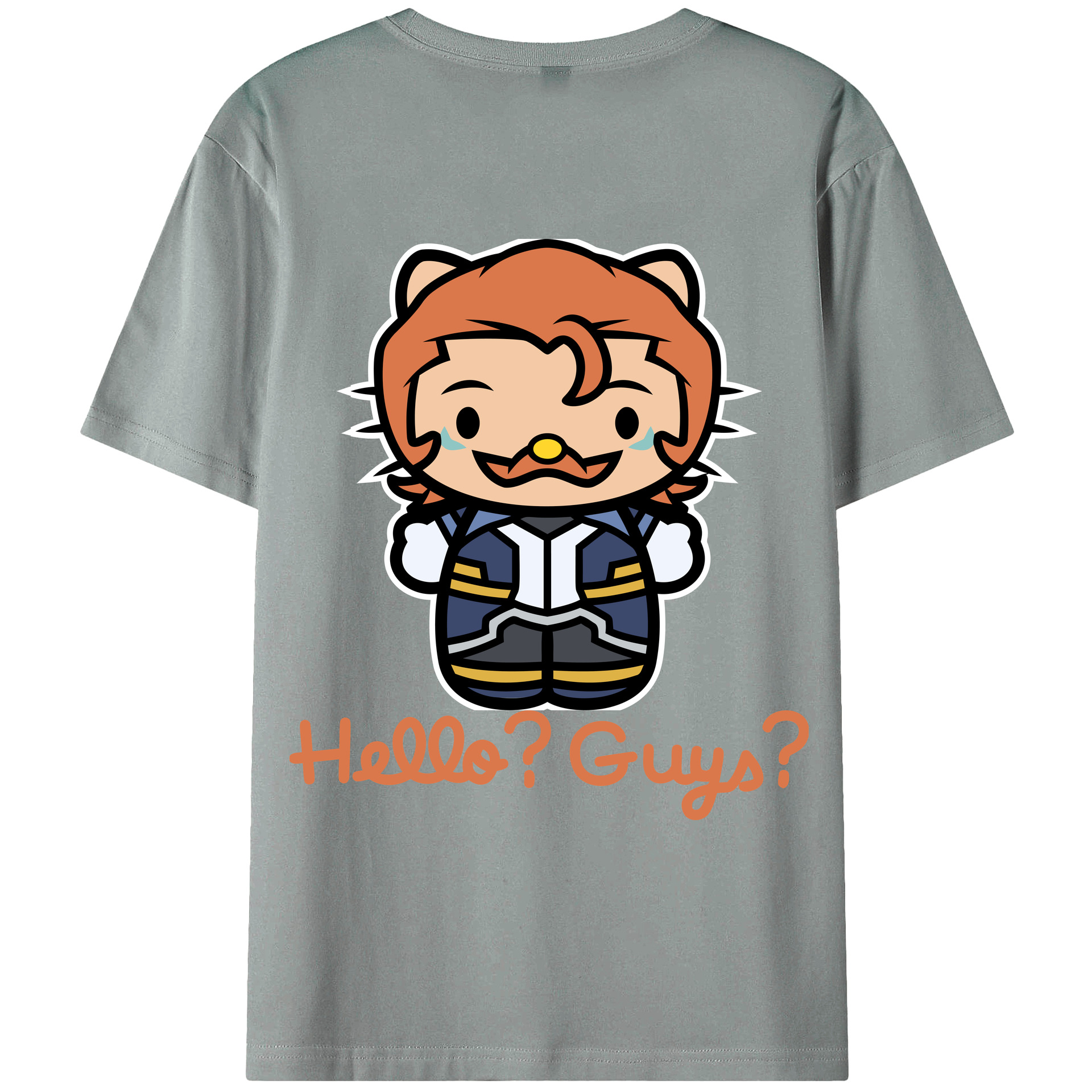 （画像用） Hello Kitty ハローキティ 綿100％ メンズ半袖Tシャツ（バックプリント） 通気性